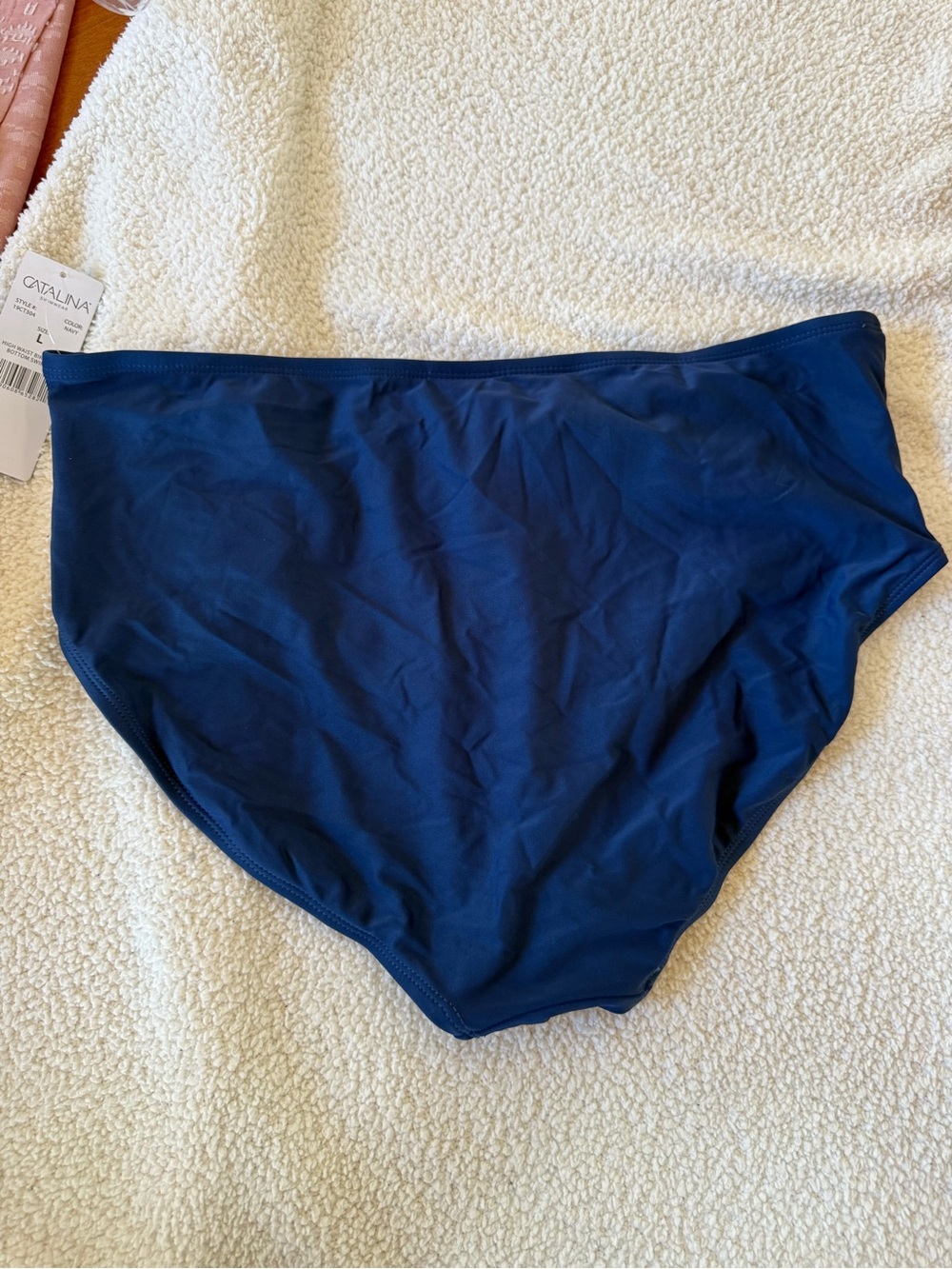 Liz Claiborne Tropical Floral Tankini Set - White Multi & blue bottoms Large - Picture 7 of 7